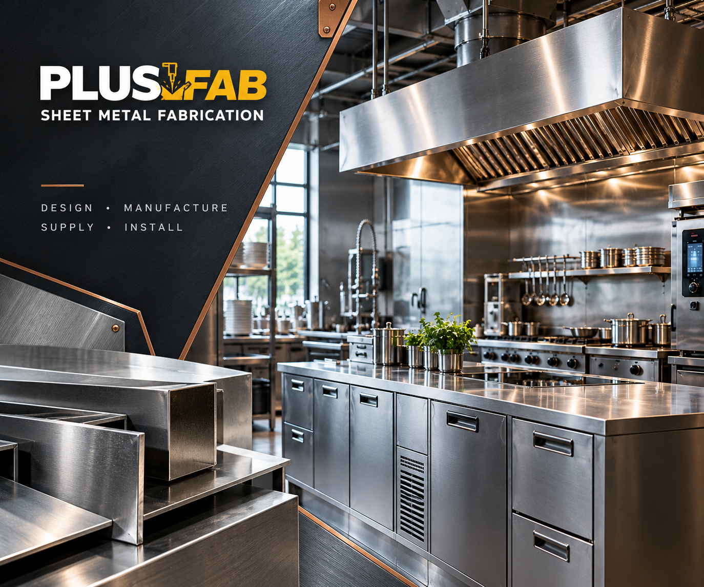 Premium stainless steel fabrication for commercial kitchens.